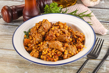 Rasted chicken meat with ptitim