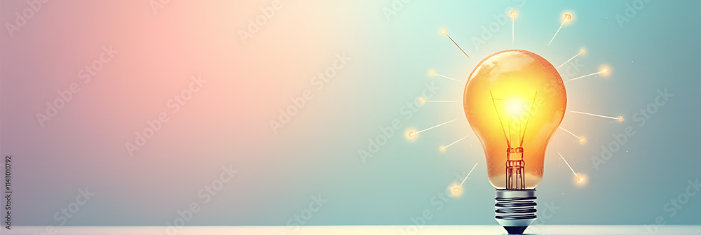 Poster bright business ideas come from creative solutions planning with inspiring concepts and a spark of i