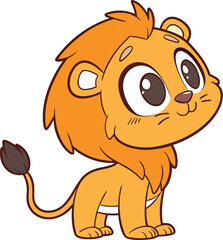 Lion Cute child vector art illustration  