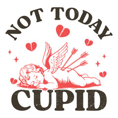 retro Valentines Day Cupid Design