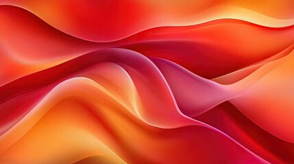 Obraz premium A background of smooth curves in shades of red and orange, creating a dynamic flow.