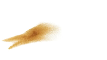 Fototapeta premium Sandstorm sand dust cloud flying small particles isolated on transparent background
