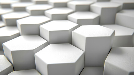 Obraz premium Abstract white hexagonal pattern.