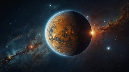 Naklejka premium planet in space