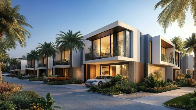Discover luxurious townhouses and villas in exclusive real estate developments.