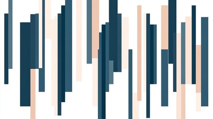 Obraz premium Abstract Vertical Stripes Pattern in Beige and Teal Hues
