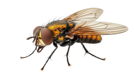 Tsetse Fly on White Background. Generative AI