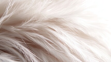 Fototapeta premium A close up of a pile of white feathers on a white background
