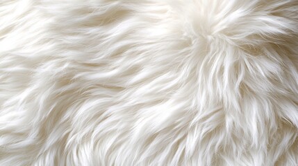 A close up of a fluffy white fur texture