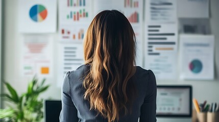 Businesswoman planning a successful online marketing strategy for global reach