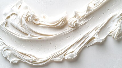 Swirled white cream texture background.