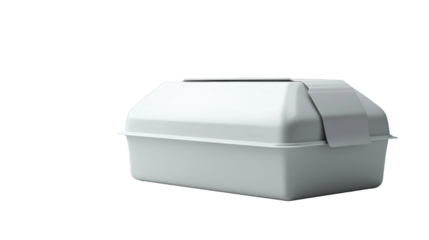 Clamshell Food Packaging Mockup on White Background. Generative AI