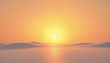 Obraz premium Serene sunrise in minimalist style in warm colors with copy space
