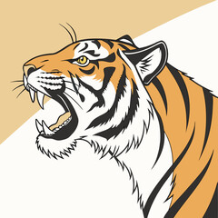 tiger head vector