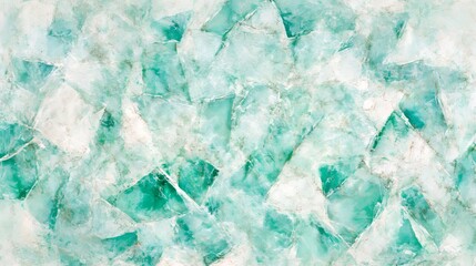 Obraz premium Aqua Gemstone Texture A Serene Teal and White Abstract