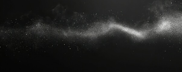 Obraz premium Abstract black grainy background, dark gray white noise texture gradient shape monochrome banner header cover wallpaper design