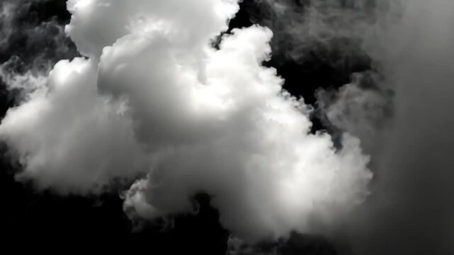 black background smoke and clouds effect