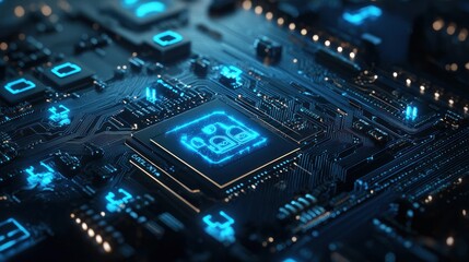 Fototapeta premium Cybersecurity Network: Digital Data Protection and Privacy