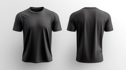 Sleek Black Sports T-Shirt Mockup for Design Use. Generative AI