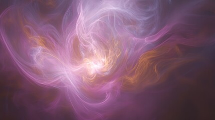 Celestial Nebula Swirling Cosmic Dust and Light