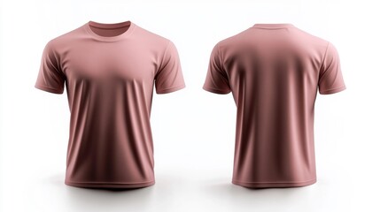 Minimalist Rust Color T-shirt Mockup. Generative AI