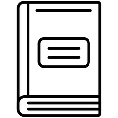 Notebook line icon style