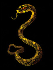 Fototapeta premium Snake element art illustration wallpaper