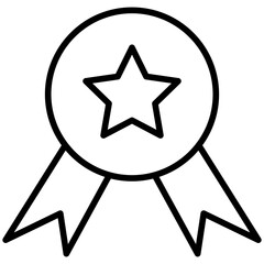 Medal line icon style