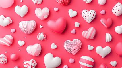 Fototapeta premium Valentine's Day Themed Background, Generative AI