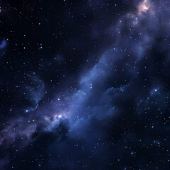 Obraz premium digital rendering of a nebula in space. The dominant colors are deep blues and purples, creating a sense of mystery and vastness.