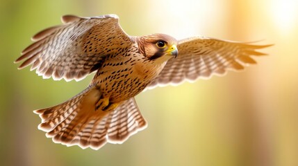 Fototapeta premium Majestic Peregrine Falcon in Flight. Generative AI