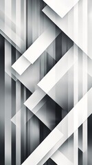 Fototapeta premium Abstract geometric design with overlapping white and gray rectangles, perfect for modern and futuristic themes.