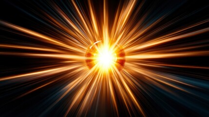 Golden Radiance Abstract Burst of Light and Energy