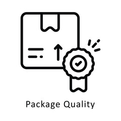 Package quailty Vector Outline Icon. Eps 10 File 