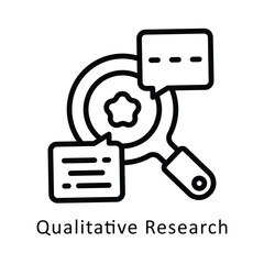 Qualitative Research Vector Outline Icon. Eps 10 File 