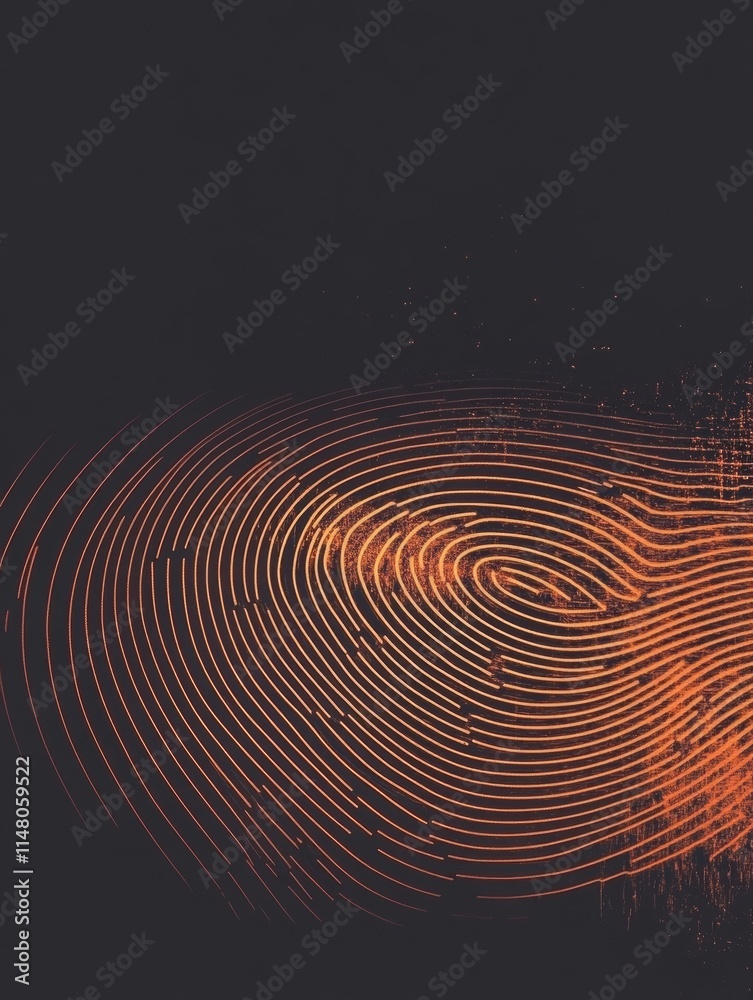 Leinwandbilder digital fingerprint graphic design featuring copy space for various applications. generative ai