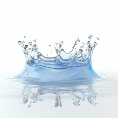 water splash isolated on white