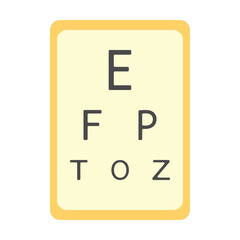 Eye test chart illustration from health pack