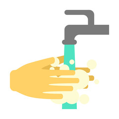 Washing hand illustration from health pack