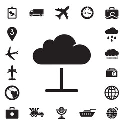 Cloud computing server icon.