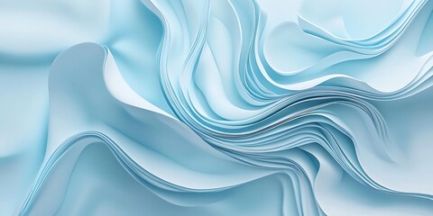 Obraz premium Abstract Blue Paper Wave Swirls Design