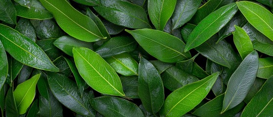 Lush Green Leaves Texture  Nature Background  Botany  Foliage  Plant  Greenery  Organic