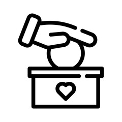 Donation line icon