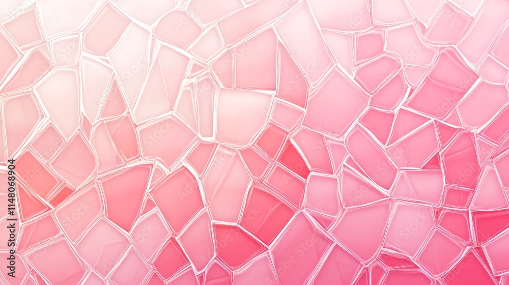 Poster abstract pink geometric background with soft gradients and textured glass effect