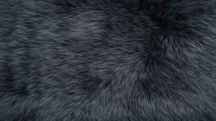 Deep Gray Fur Texture Background Image, Soft Plush Fabric