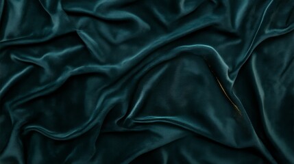 Fototapeta premium Deep Teal Velvet Drape Texture Background Image