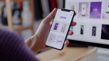 Mobile app interface with userfriendly features for easy online shopping and payment