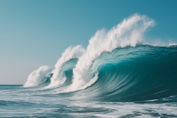 araffes of a large wave breaking in the ocean