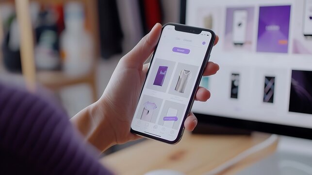 Mobile app interface with userfriendly features for easy online shopping and payment