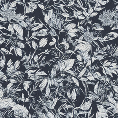 Intricate Hand-Drawn Floral Motif
